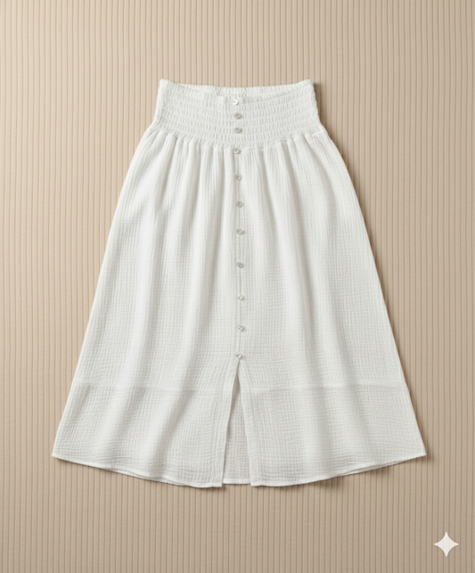 ALIYA Musselin Rock in weiß