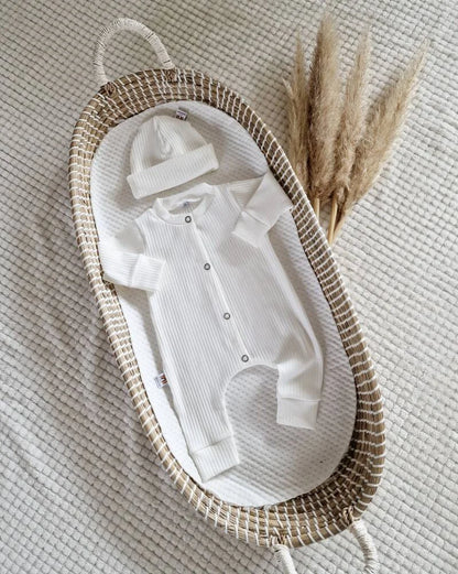 ZALI Strampler mit Mütze als Set in weiß - ALBAY