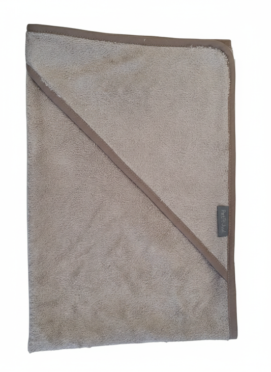 Handtuch Badecape in taupe - Handmade - ALBAY