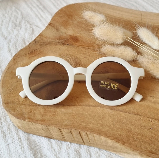 Baby- und Kindersonnenbrille UV400 Runde Form in beige