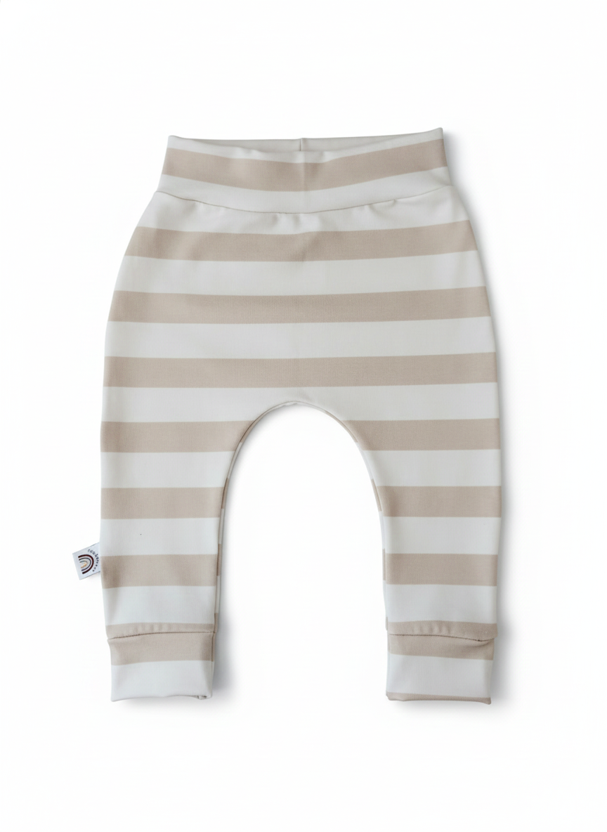 LIMA Hose in weiß und beigen Streifen - Handmade - ALBAY
