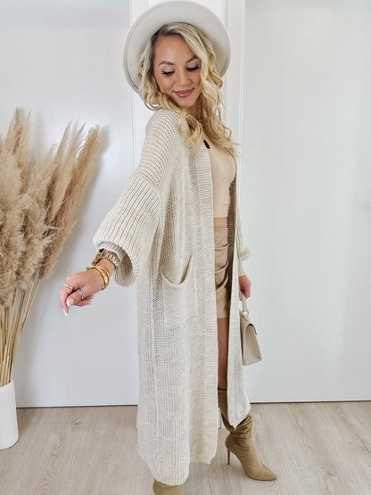 ZOELLA Langer Cardigan in beige