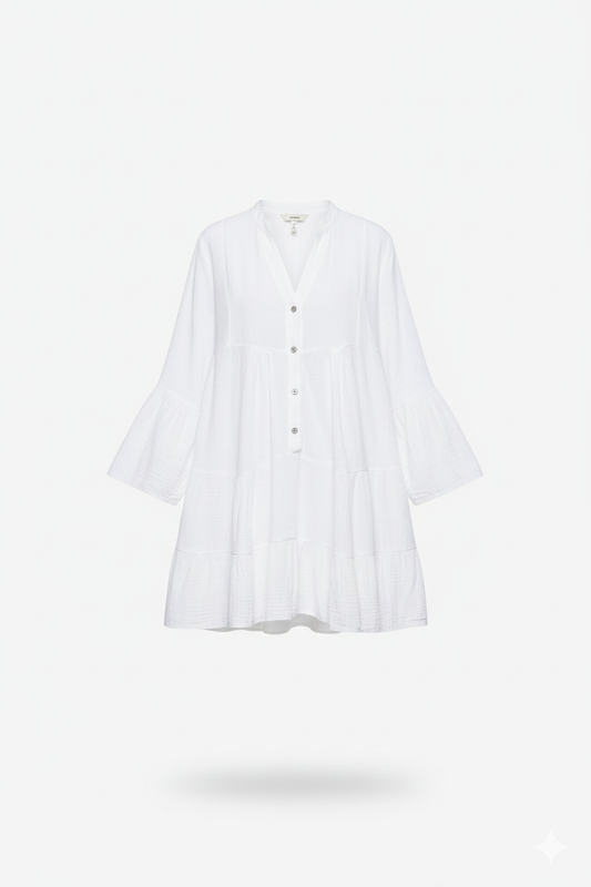 MUSA kurzes Kleid Musselin div.Farben